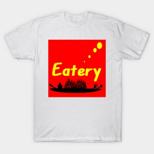 Eatery Logo Design on White Background T-Shirt